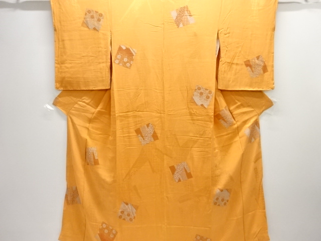 JAPANESE KIMONO / ANTIQUE KIMONO / SILK / MON KINSHA / SHIKISHI & FLOWERS